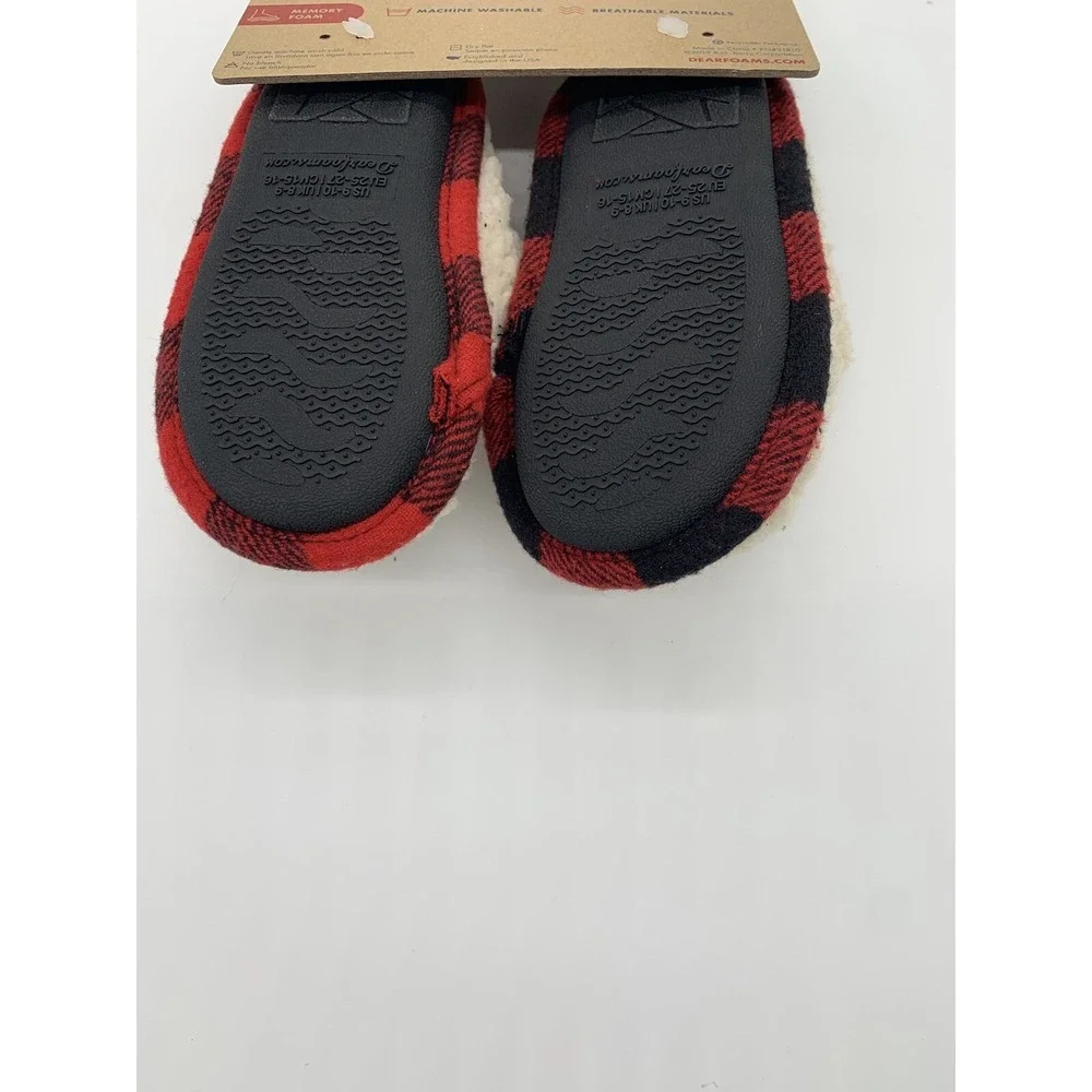 NEW Dearfoams Lil Bear Sherpa Clog Slipper Size 9-10 Kids‎ Toddler Bedroom Shoes
